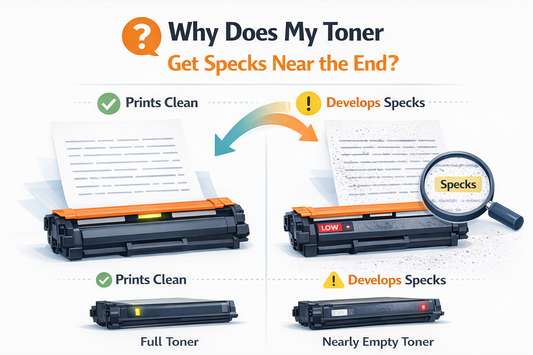 Why Do Small Dots Appear Near the End of a Toner Cartridge?