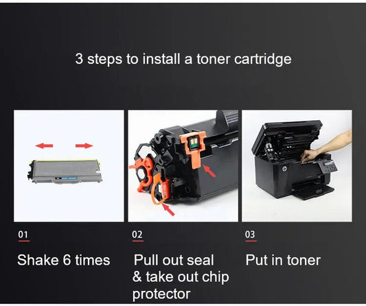 Which Protective Parts Must Be Removed Before Installing a Toner Cartridge?