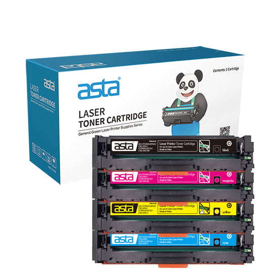 ASTA 203A CF540A CF541A CF542A CF543A 201A CF400A CF401A CF402A CF403A CRG-054 CRG-045 Universal Set Colorful Toner Cartridges