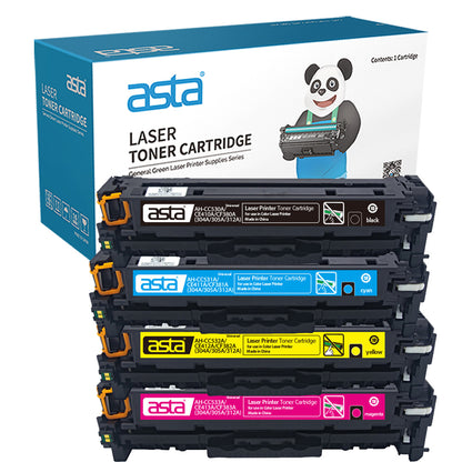 ASTA 304A CC530A CC531A CC532A CC533A 305A CE410A CE411A CE412A CE413A 312A CF380A CF381A CF382A CF383A Universal Set Colorful Toner Cartridges
